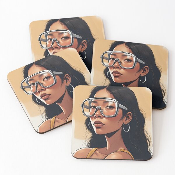 Item preview, See with different eyes, visual impairment, young people, complete sports glasses designed and sold by CeciliaGomezArt.
