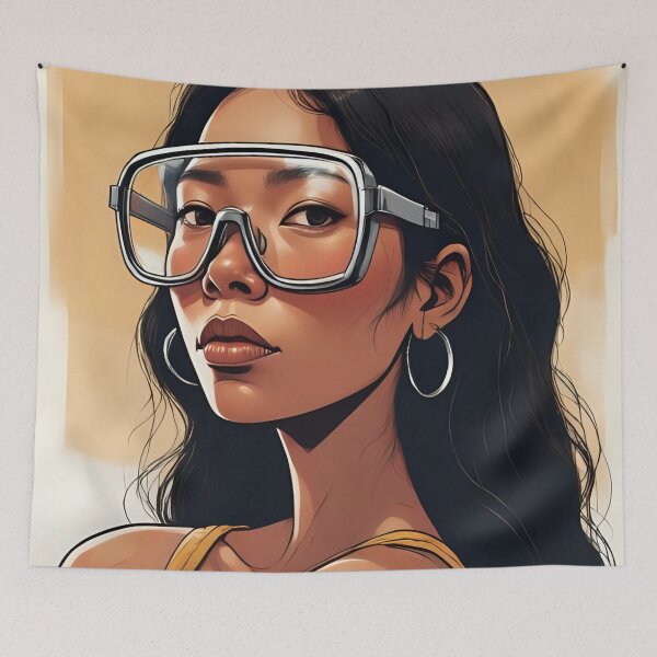 Item preview, See with different eyes, visual impairment, young people, complete sports glasses designed and sold by CeciliaGomezArt.