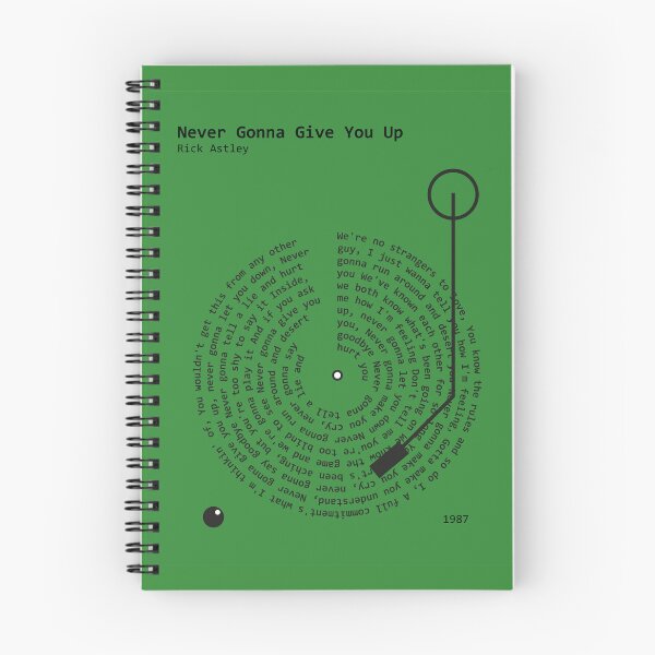 Item preview, Never Gonna Give You Up, Rick Astley - Lyrics Poster designed and sold by MancBusyBee.