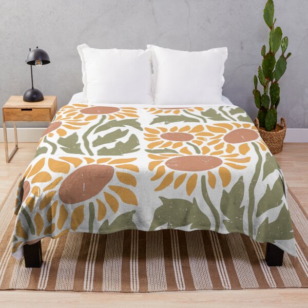 Item preview, Retro Flower, Vintage Sunflower, Wildflowers, Botanical, Sunflower Lover Gifts For Her designed and sold by DesignDenDo ⭐⭐⭐⭐⭐.