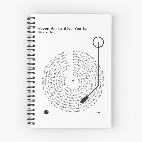 Item preview, Never Gonna Give You Up, Rick Astley - Lyrics Poster designed and sold by MancBusyBee.