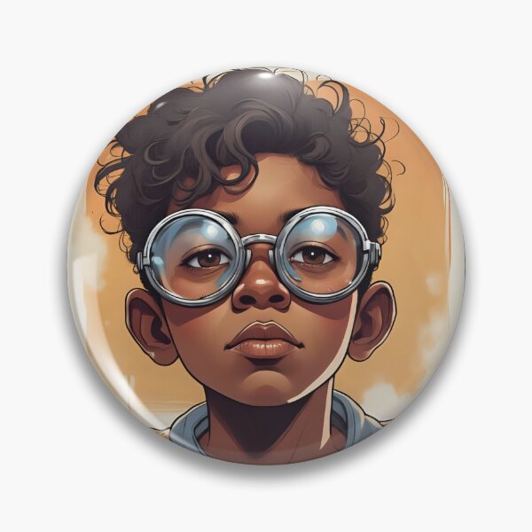 Item preview, Seeing with different eyes, visual impairment, serious child with glasses designed and sold by CeciliaGomezArt.