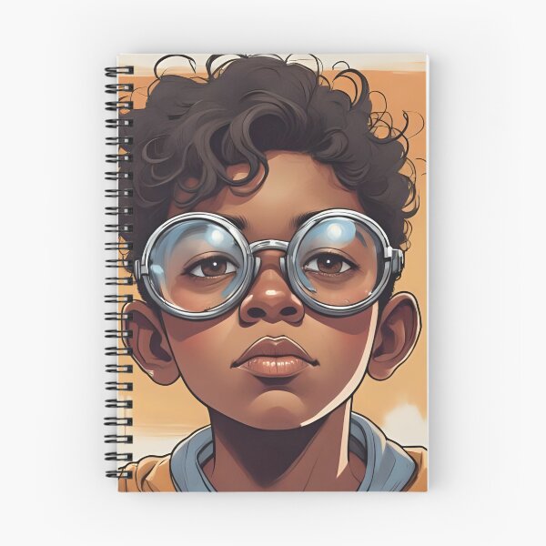 Item preview, Seeing with different eyes, visual impairment, serious child with glasses designed and sold by CeciliaGomezArt.