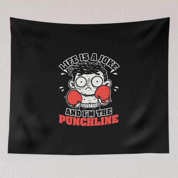 Item preview, Life Punchline Joke - Funny Pun Boxer Fighter designed and sold by Studio Mootant.