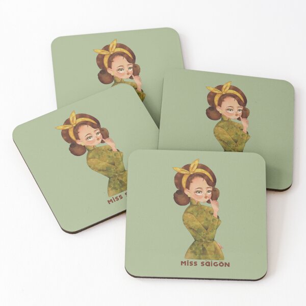 Item preview, Chibi Green Vintage Vietnamese Girl in Ao Dai  designed and sold by RosalinesEyes.