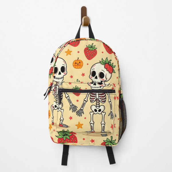 Item preview, Skulls and Strawberries – Cute Spooky Summerween Pattern designed and sold by WhimsicalThredz.
