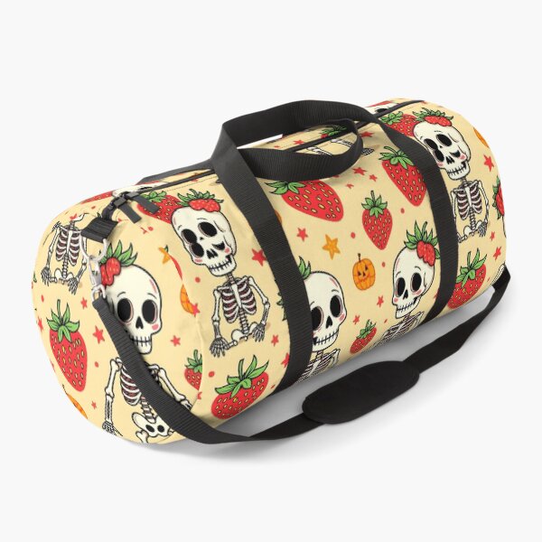 Item preview, Skulls and Strawberries – Cute Spooky Summerween Pattern designed and sold by WhimsicalThredz.