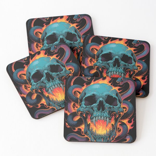 Item preview, Skull & Snakes (old school) designed and sold by Black Wolf Style.