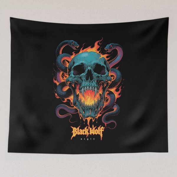Item preview, Skull & Snakes (old school) designed and sold by Black Wolf Style.