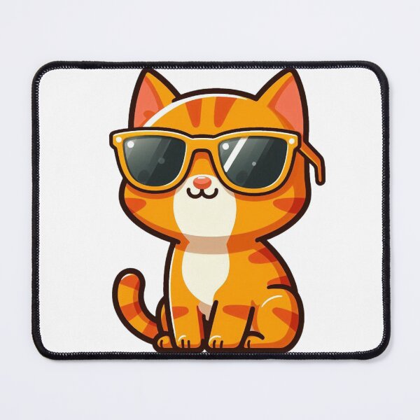 Item preview, Cool Cartoon Cat with Yellow Sunglasses – Funny Kitty Vector Design designed and sold by Confuzz1ed.