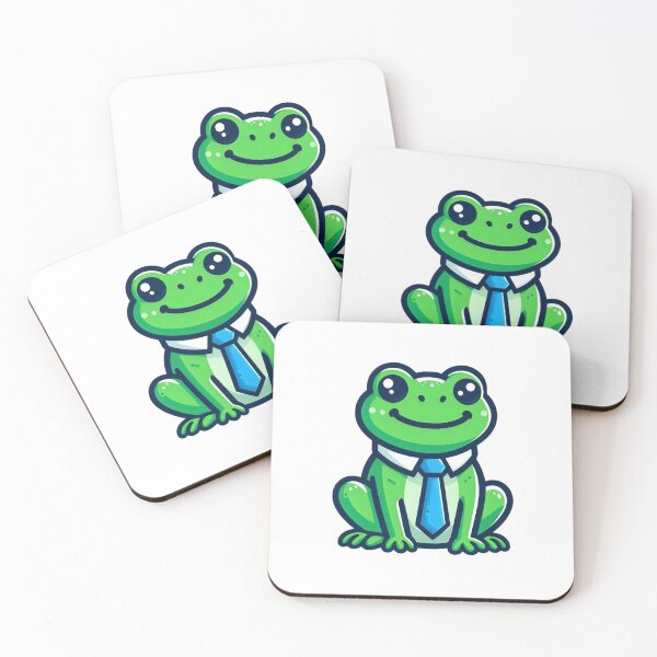 Item preview, Smiling Cartoon Frog with Blue Bow Tie – Whimsical Amphibian Art designed and sold by Confuzz1ed.