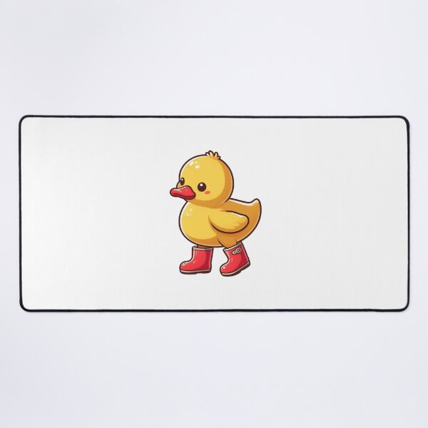 Item preview, Cartoon Duckling in Red Rain Boots – Cute and Quirky Animal Art designed and sold by Confuzz1ed.
