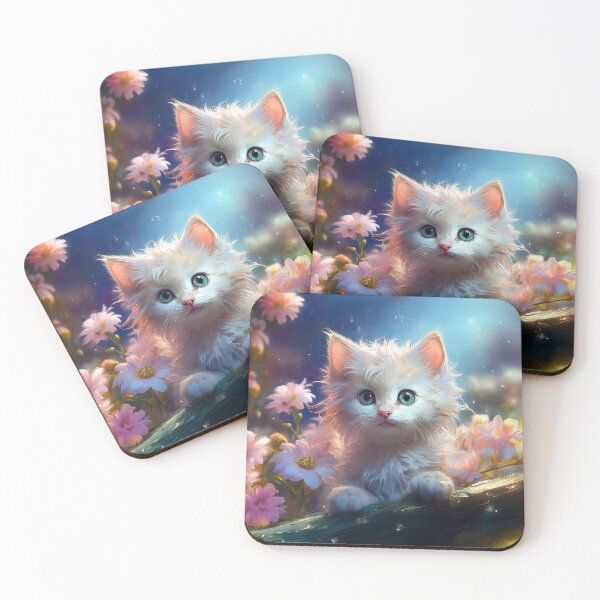 Item preview, Cottagecore Kitten in a Moonlit Garden | Whimsical Rainy Day Aesthetic designed and sold by Englandbear.