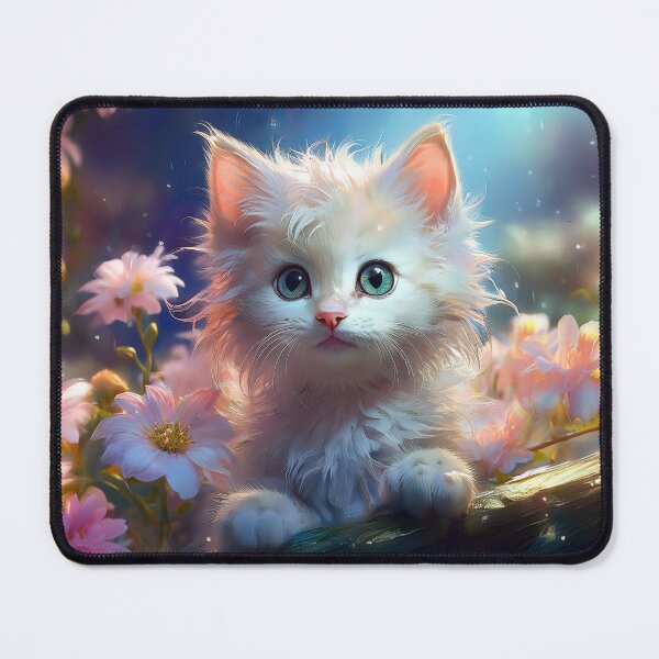 Item preview, Cottagecore Kitten in a Moonlit Garden | Whimsical Rainy Day Aesthetic designed and sold by Englandbear.