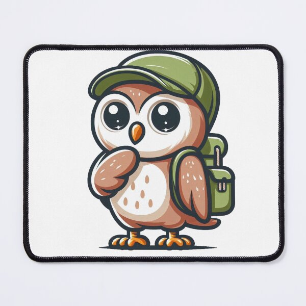 Item preview, Cartoon Owl with Backpack – Adorable School Animal Vector designed and sold by Confuzz1ed.