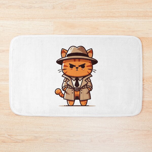 Item preview, Serious Cartoon Cat Detective – Trench Coat Feline Vector Character designed and sold by Confuzz1ed.