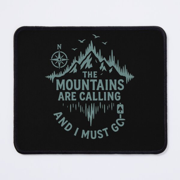 Item preview, The Mountains Are Calling and I Must Go | Retro Adventure Hiking designed and sold by PrintHorizonD.