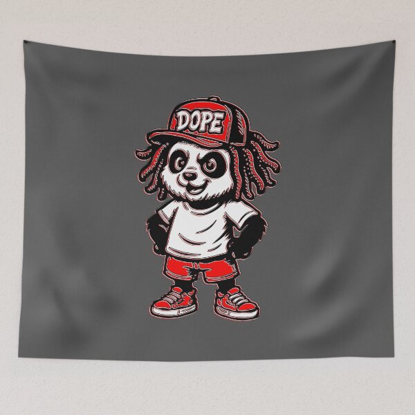Item preview, Dope Panda in Streetwear with Dreadlocks designed and sold by 4rpixs.