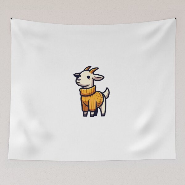Item preview, Focused Cartoon Goat in Turtleneck – Stylish Farm Animal Vector Art designed and sold by Confuzz1ed.