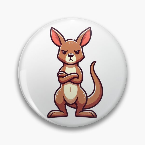 Item preview, Serious Cartoon Kangaroo with Crossed Arms – Tough Aussie Animal Art designed and sold by Confuzz1ed.