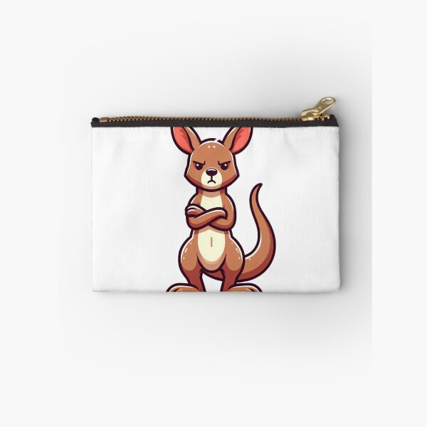 Item preview, Serious Cartoon Kangaroo with Crossed Arms – Tough Aussie Animal Art designed and sold by Confuzz1ed.