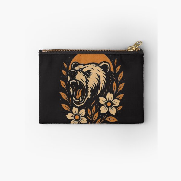 Item preview, Roaring Bear Floral Contrast designed and sold by MugLifeCo.