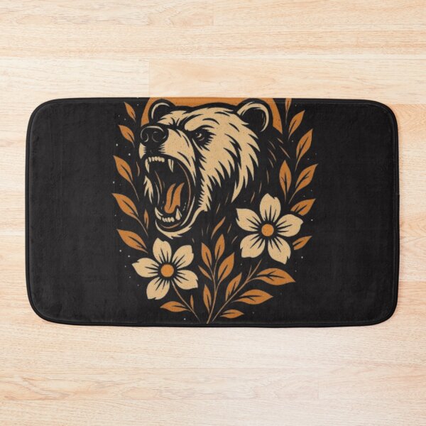 Item preview, Roaring Bear Floral Contrast designed and sold by MugLifeCo.