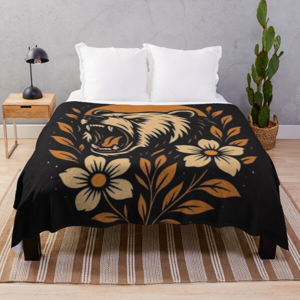 Item preview, Roaring Bear Floral Contrast designed and sold by MugLifeCo.
