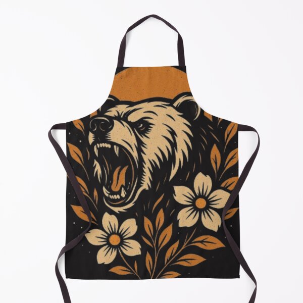Item preview, Roaring Bear Floral Contrast designed and sold by MugLifeCo.
