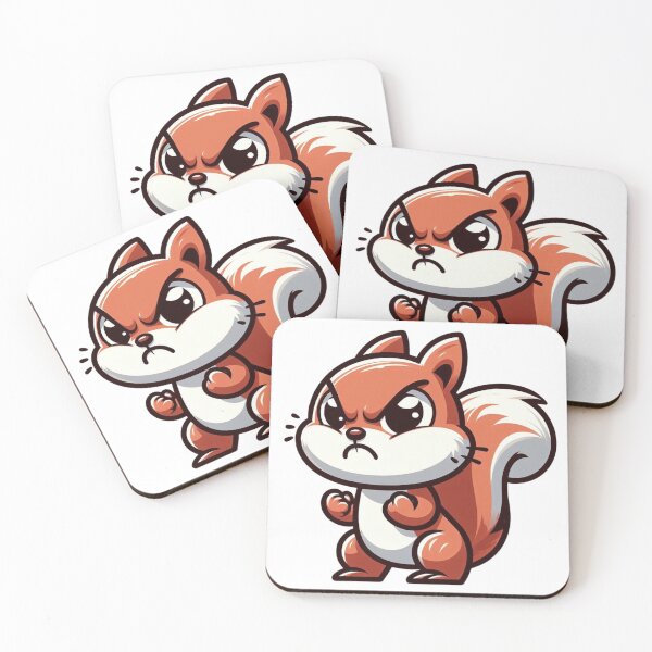 Item preview, Angry Cartoon Squirrel with Puffed Cheeks – Funny Forest Rage designed and sold by Confuzz1ed.