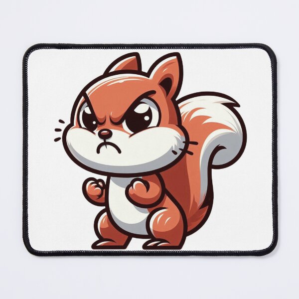 Item preview, Angry Cartoon Squirrel with Puffed Cheeks – Funny Forest Rage designed and sold by Confuzz1ed.