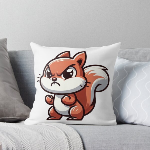 Item preview, Angry Cartoon Squirrel with Puffed Cheeks – Funny Forest Rage designed and sold by Confuzz1ed.