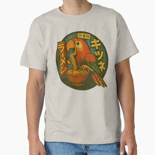 Item preview, Kawaii Parrot with Ramen in Comic Book Style designed and sold by Roger-C.