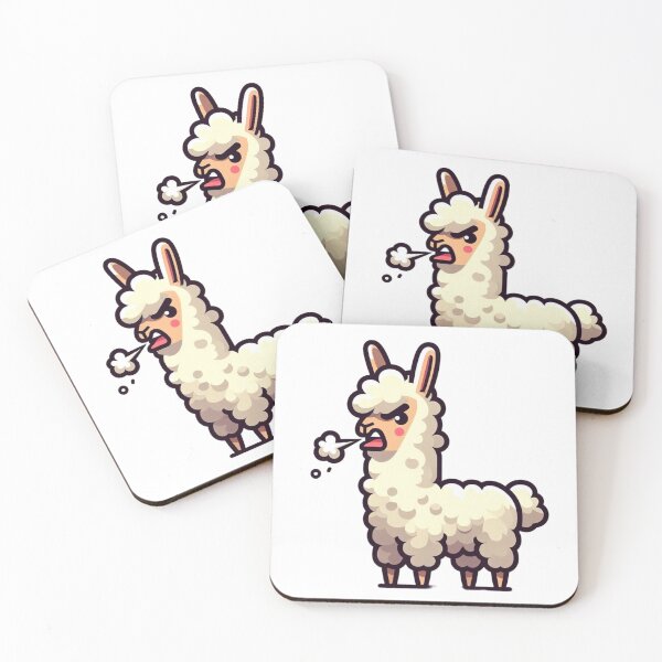 Item preview, Spitting Angry Cartoon Llama – Funny Farm Temper designed and sold by Confuzz1ed.