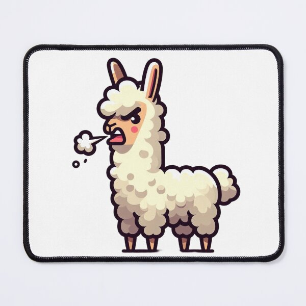 Item preview, Spitting Angry Cartoon Llama – Funny Farm Temper designed and sold by Confuzz1ed.