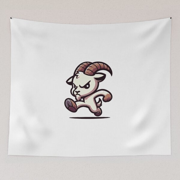 Item preview, Angry Cartoon Goat Stomping – Funny Farm Mood designed and sold by Confuzz1ed.