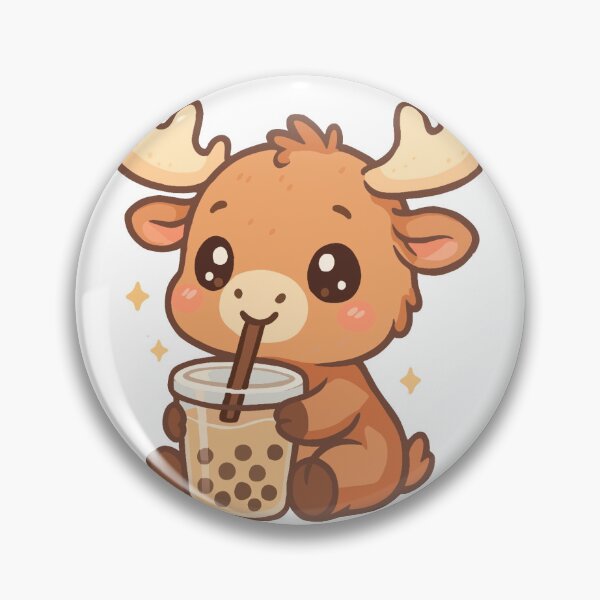 Item preview, Chibi Moose Sips Boba Bliss designed and sold by Cedriccarroll.