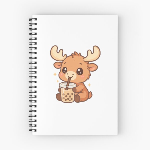 Item preview, Chibi Moose Sips Boba Bliss designed and sold by Cedriccarroll.