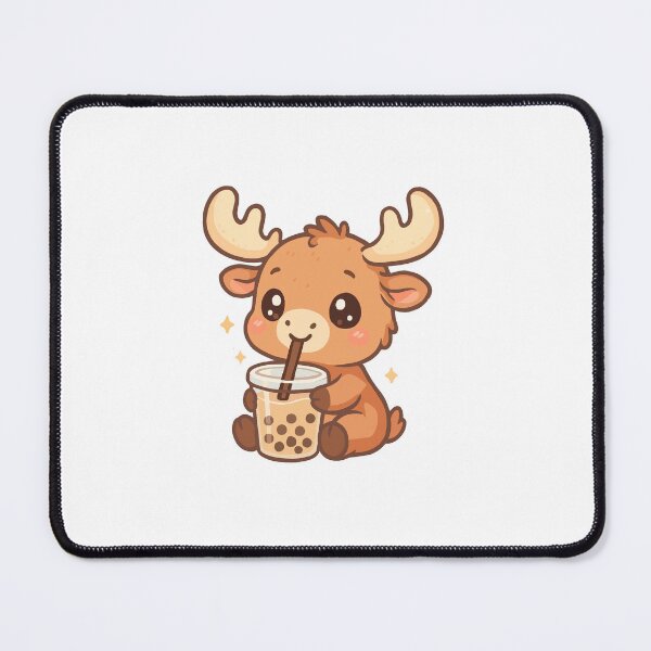 Item preview, Chibi Moose Sips Boba Bliss designed and sold by Cedriccarroll.