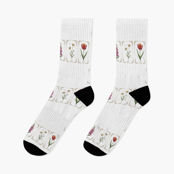 Item preview, Foxglove Daisy Tulip Vintage Botanical Flowers  designed and sold by ArtFromBeyond.