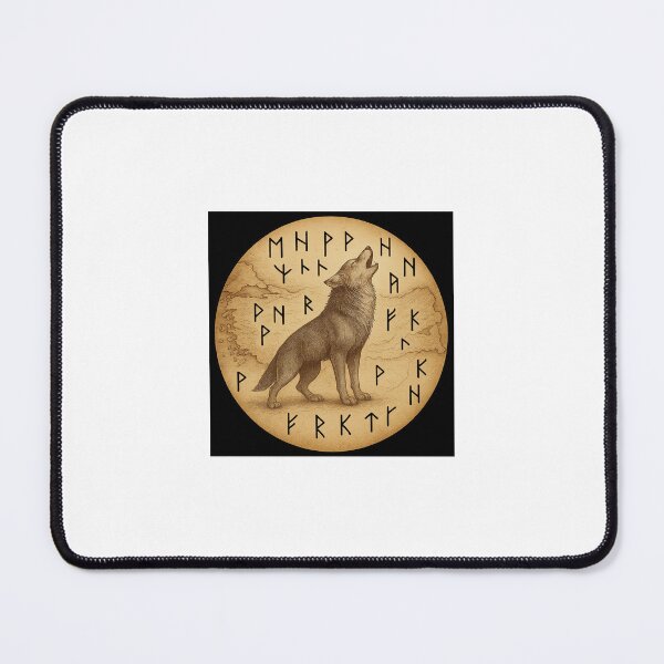 Item preview, Howling Wolf Under the Full Moon – Circular Night Sky Art designed and sold by Aucia.