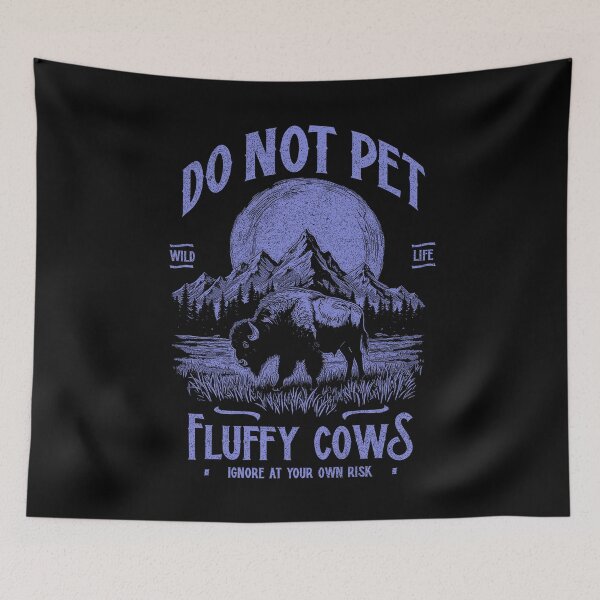 Item preview, Vintage Buffalo Do Not Pet Fluffy Cows Funny Bison designed and sold by JRRTs.