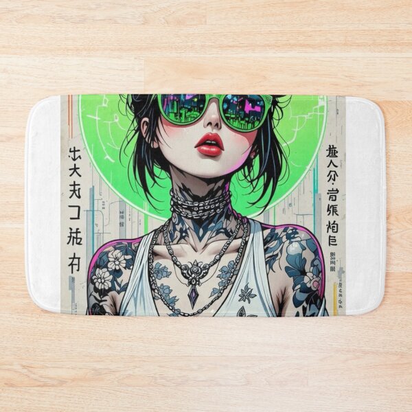 Item preview, Cyberpunk Japanese Girl – Neon Techwear Anime Vibes designed and sold by Italy-Shop.