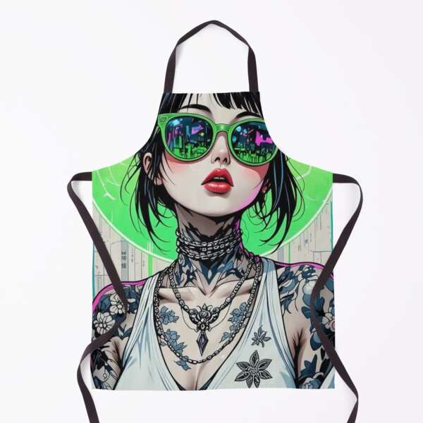 Item preview, Cyberpunk Japanese Girl – Neon Techwear Anime Vibes designed and sold by Italy-Shop.