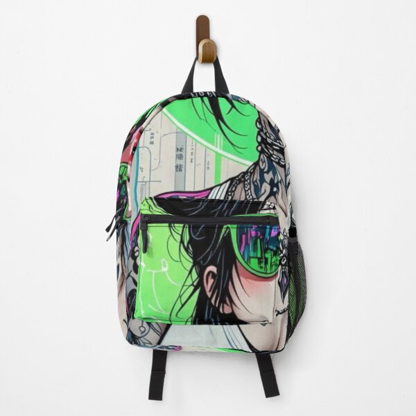 Item preview, Cyberpunk Japanese Girl – Neon Techwear Anime Vibes designed and sold by Italy-Shop.