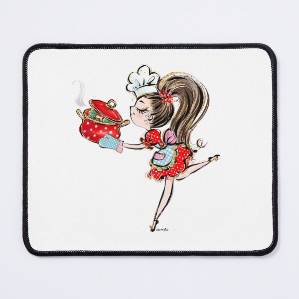 Item preview, Cute Girl Chef Cooking Illustration designed and sold by KaramfilaS.