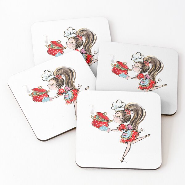Item preview, Cute Girl Chef Cooking Illustration designed and sold by KaramfilaS.
