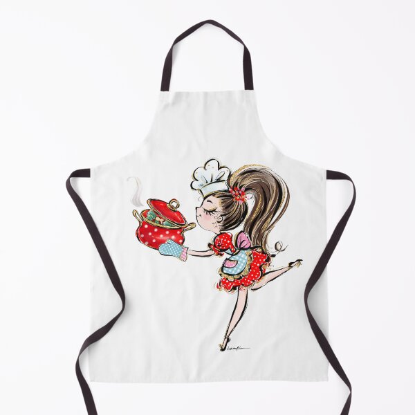 Item preview, Cute Girl Chef Cooking Illustration designed and sold by KaramfilaS.