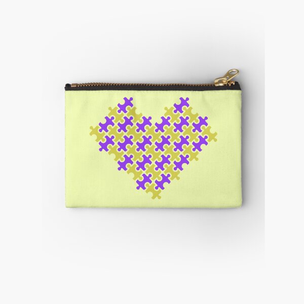 Item preview, Heart puzzle, yellow and purple pieces designed and sold by Artejuli.