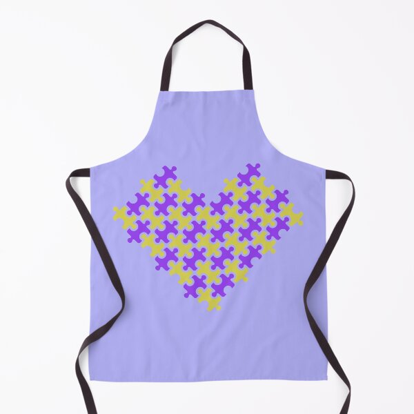 Item preview, Heart puzzle, yellow and purple pieces designed and sold by Artejuli.